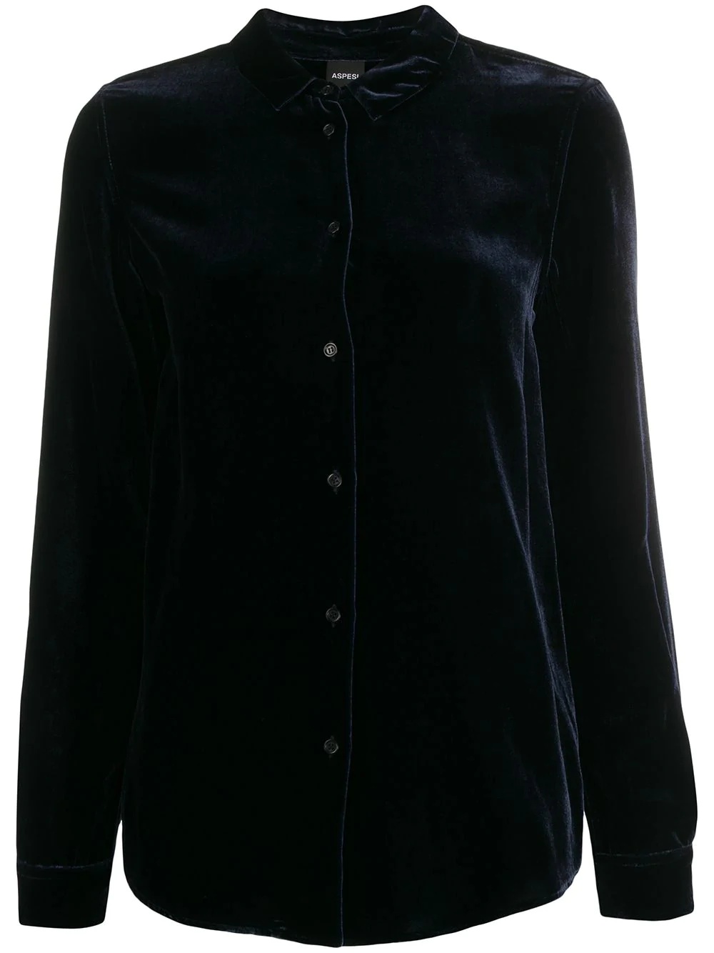 velvet-texture shirt - 1