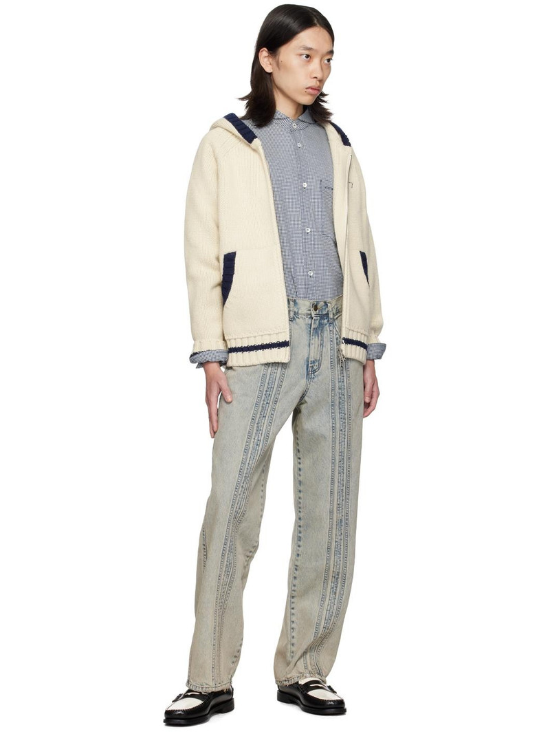 AFTER PRAY Off-White Embroidered Desert Hoodie outlook