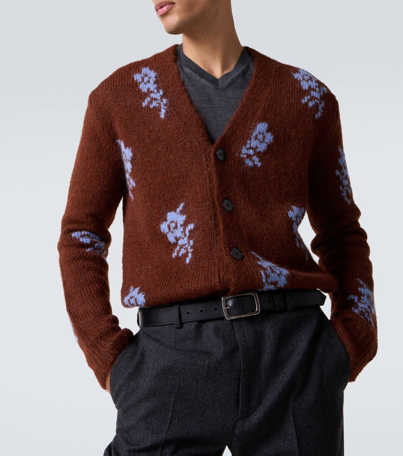 Intarsia alpaca and wool-blend cardigan 5