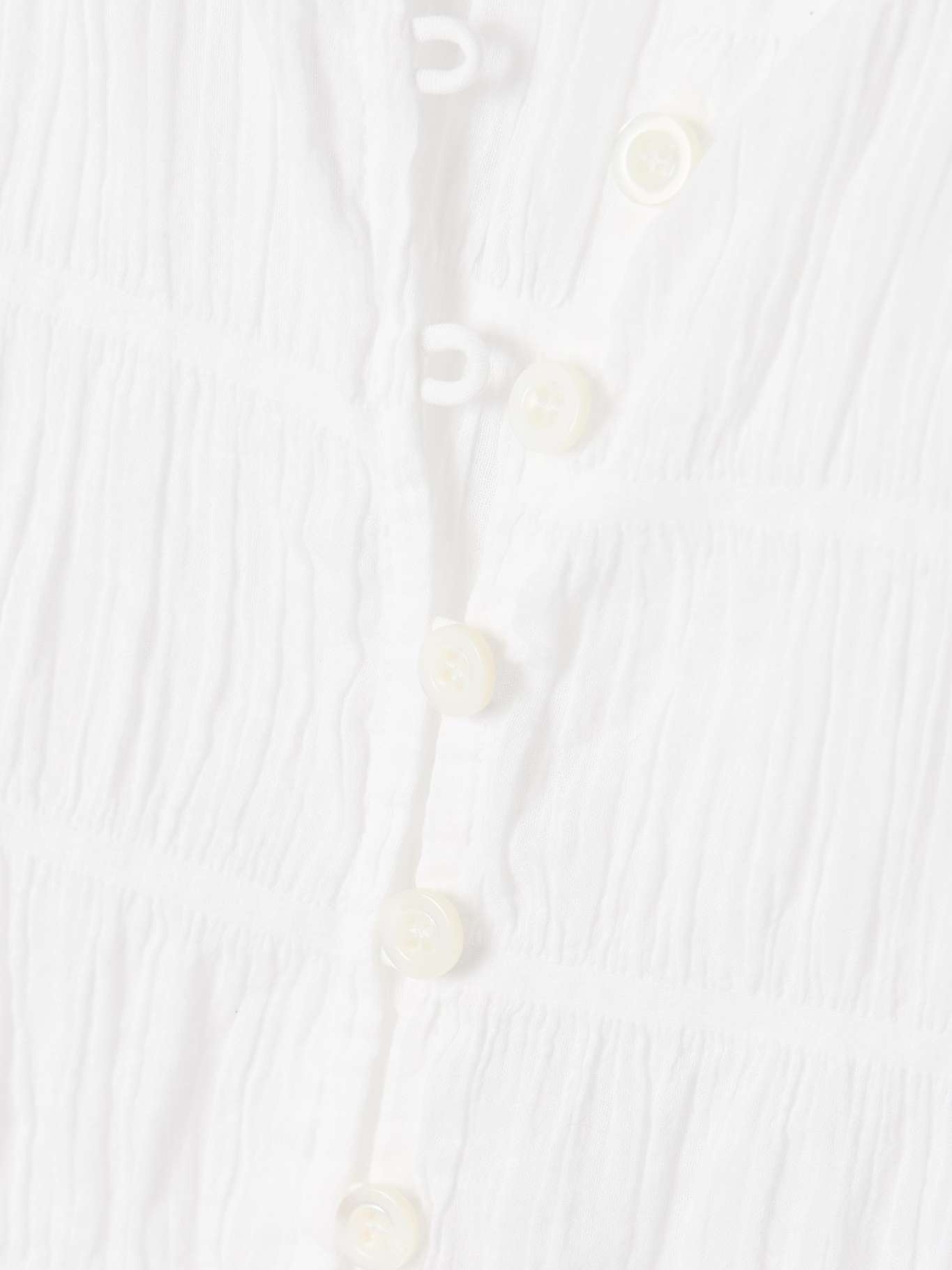 Shirred cotton-blend voile tank White - 4