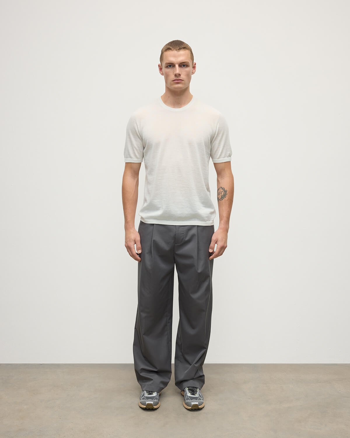 Superfine Cashmere White T-Shirt - 2