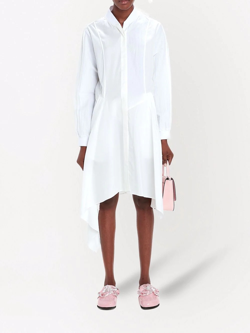 bomber-style poplin shirtdress - 2