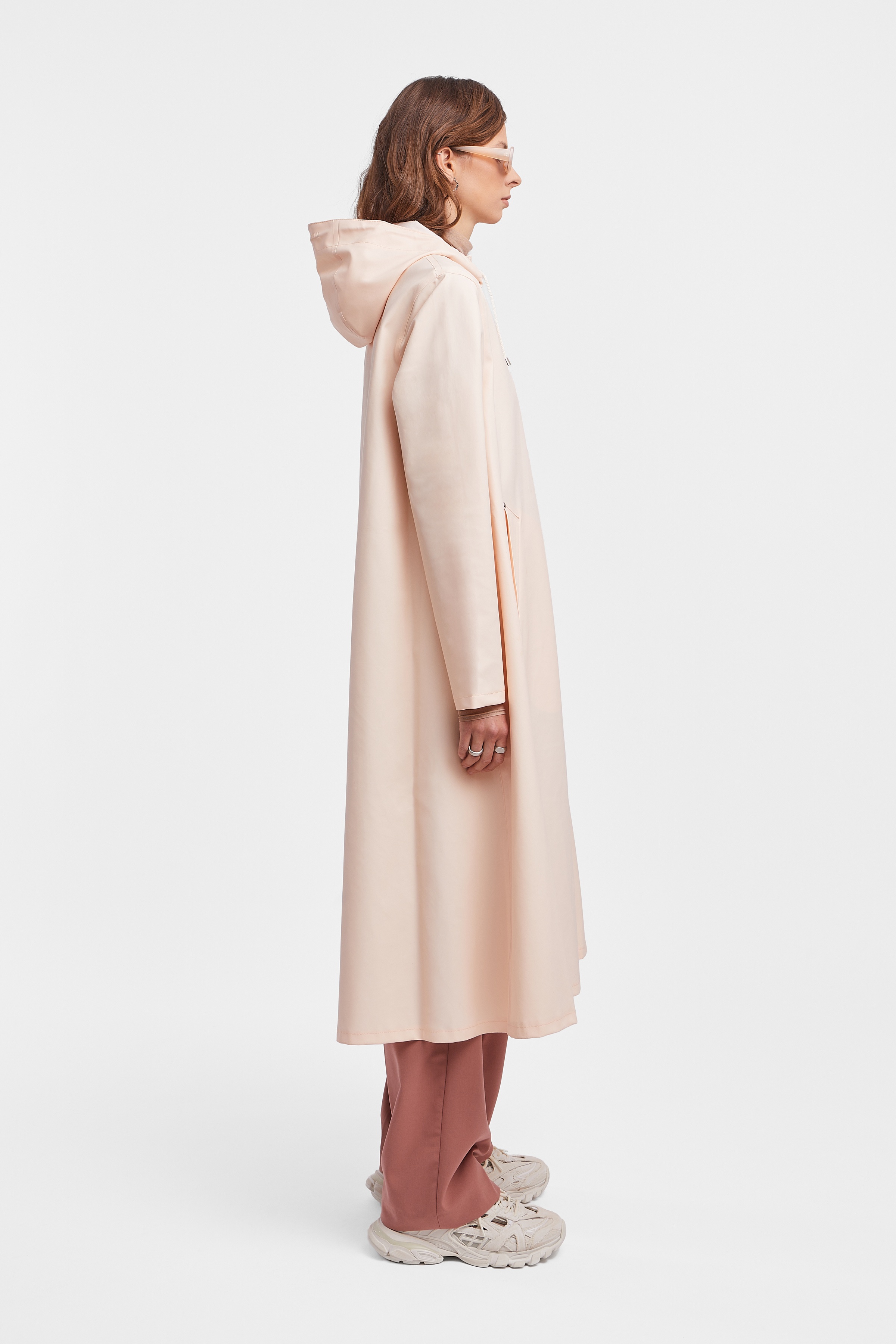 Mosebacke Long Raincoat Peach - 3