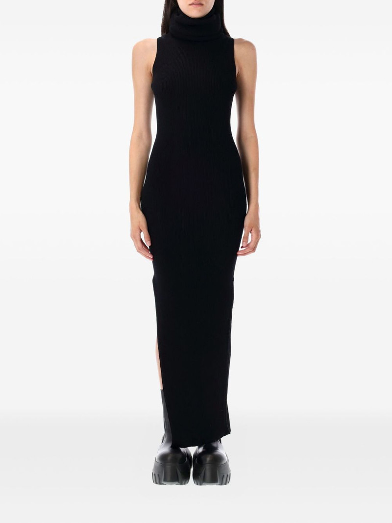 ribbed turtleneck mini dress 1