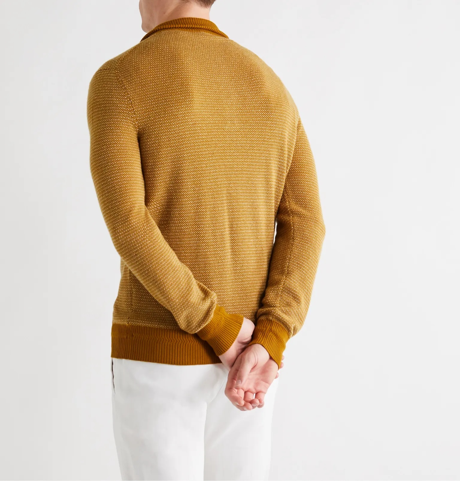 Slim-Fit Suede-Trimmed Baby Cashmere Half-Placket Sweater - 9