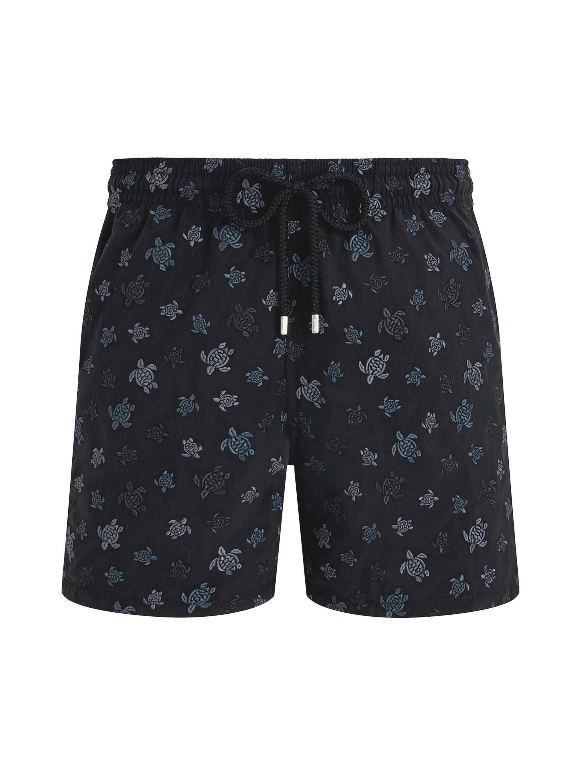 Men's Embroidered Ronde des Tortues Swim Trunks - Noir - 1