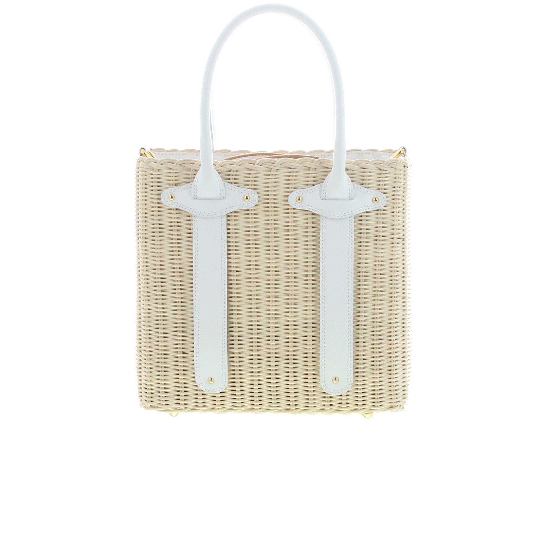 CARLA SAINT-BARTH - Carla Saint Barth – Vimini Tote Natural / White - 2
