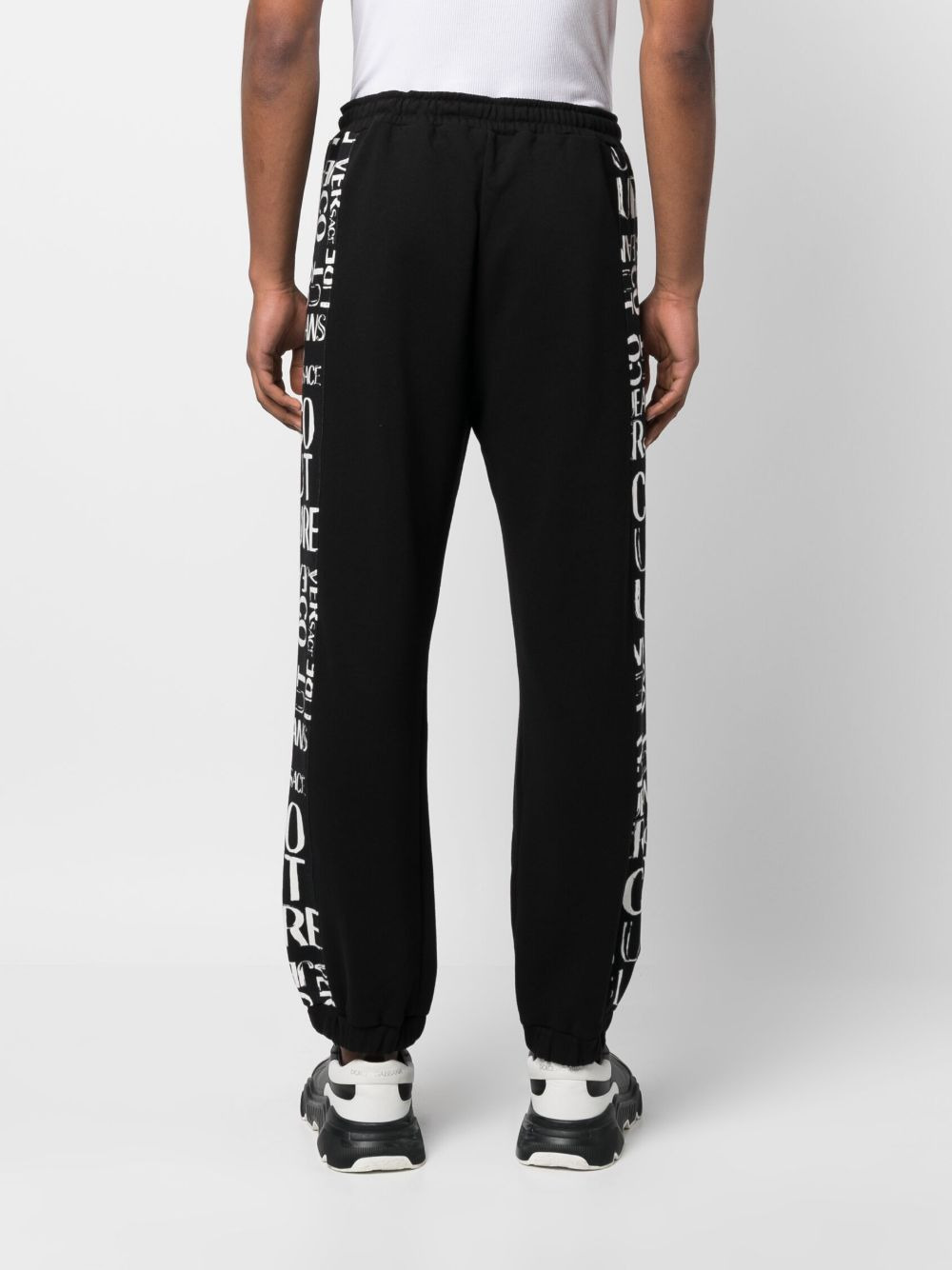 logo-print cotton track pant - 4