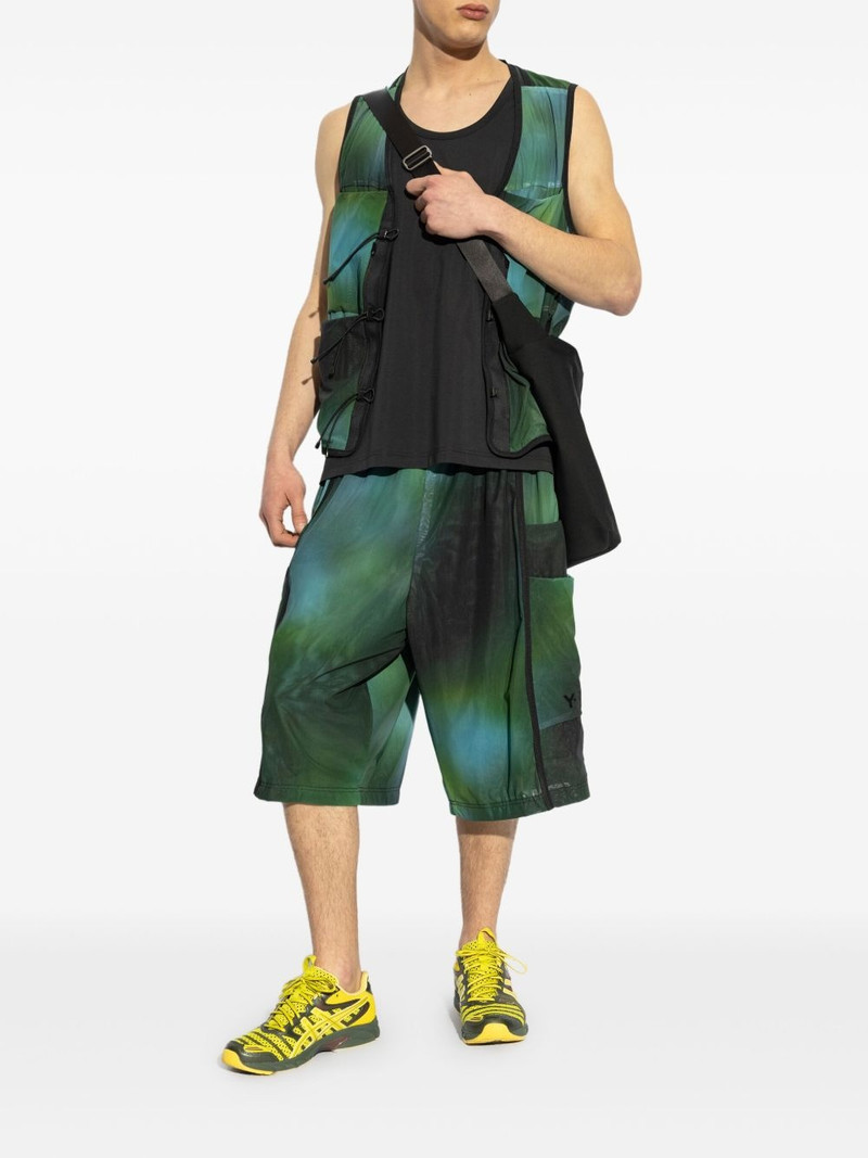 Y-3 printed cargo shorts outlook