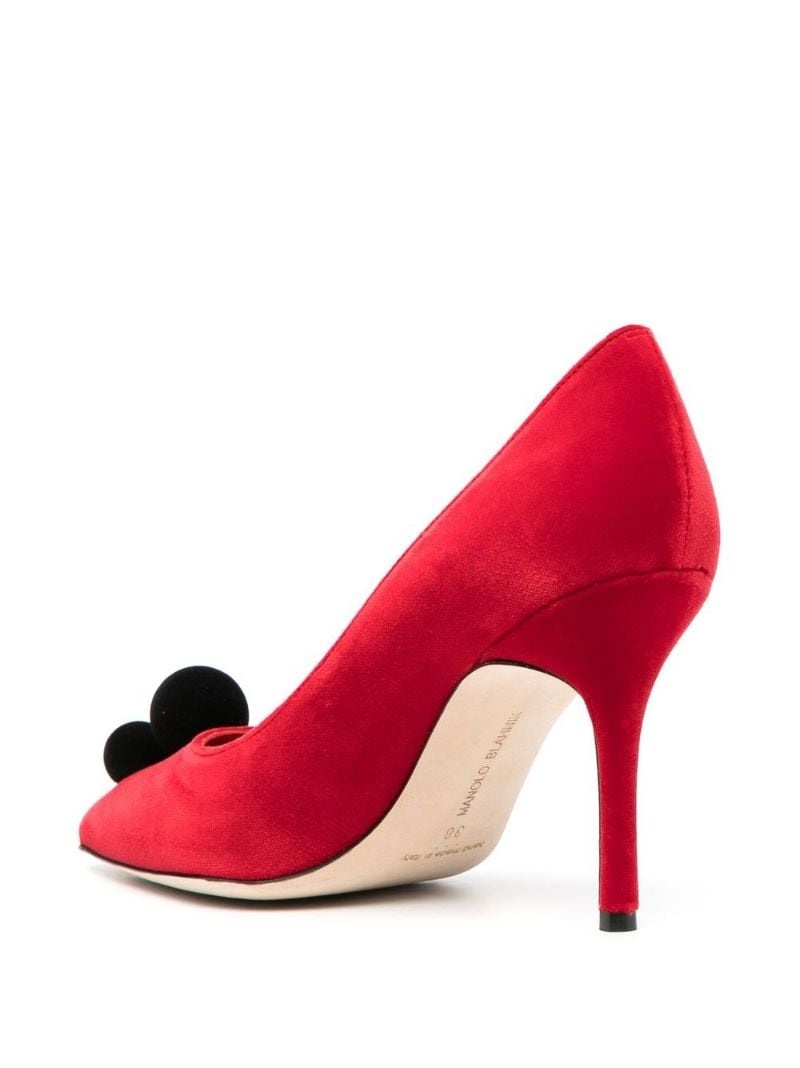 Piera pompom-embellished 100mm pumps - 3