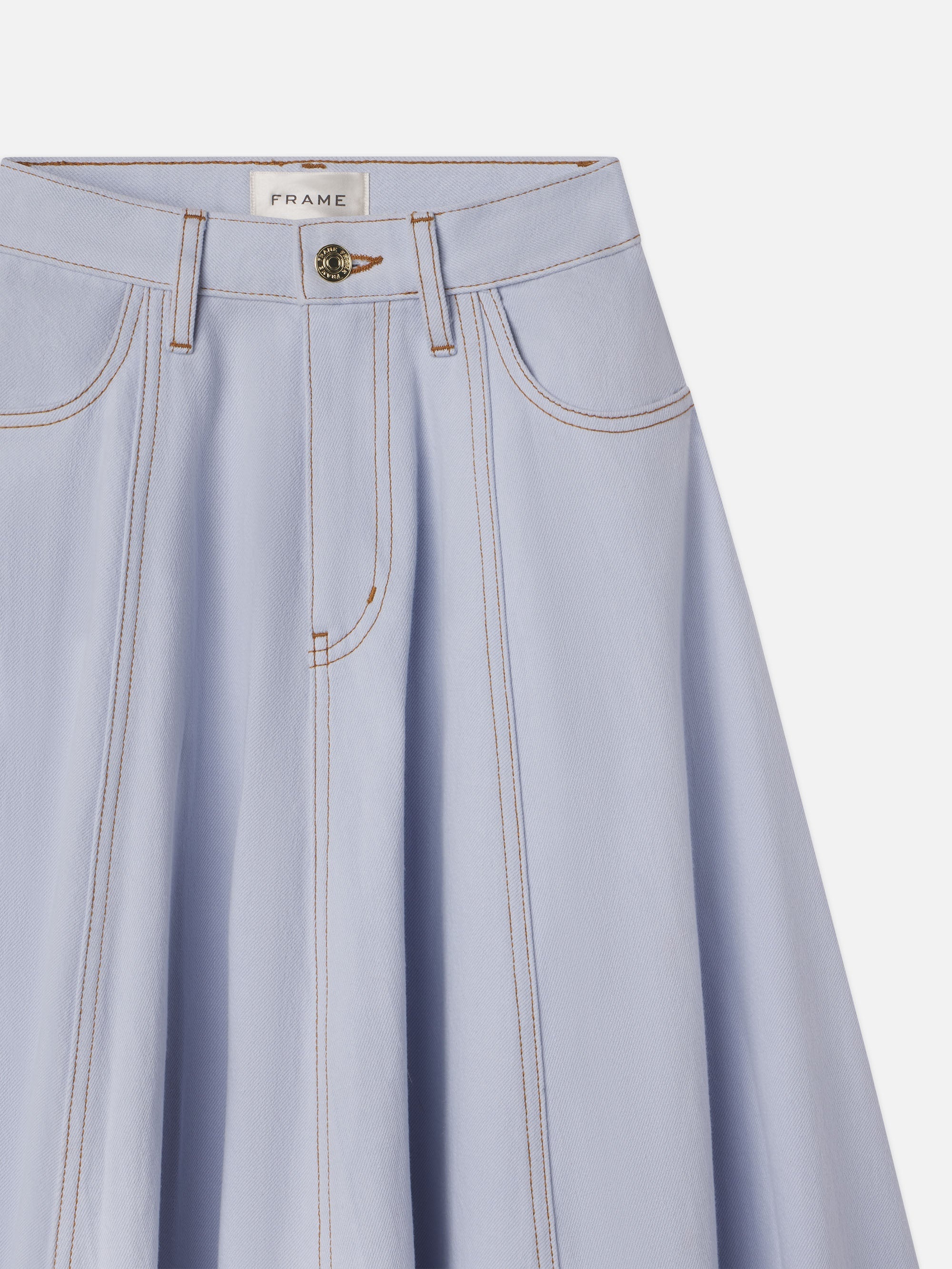 The Denim Ball Skirt in Celeste - 3