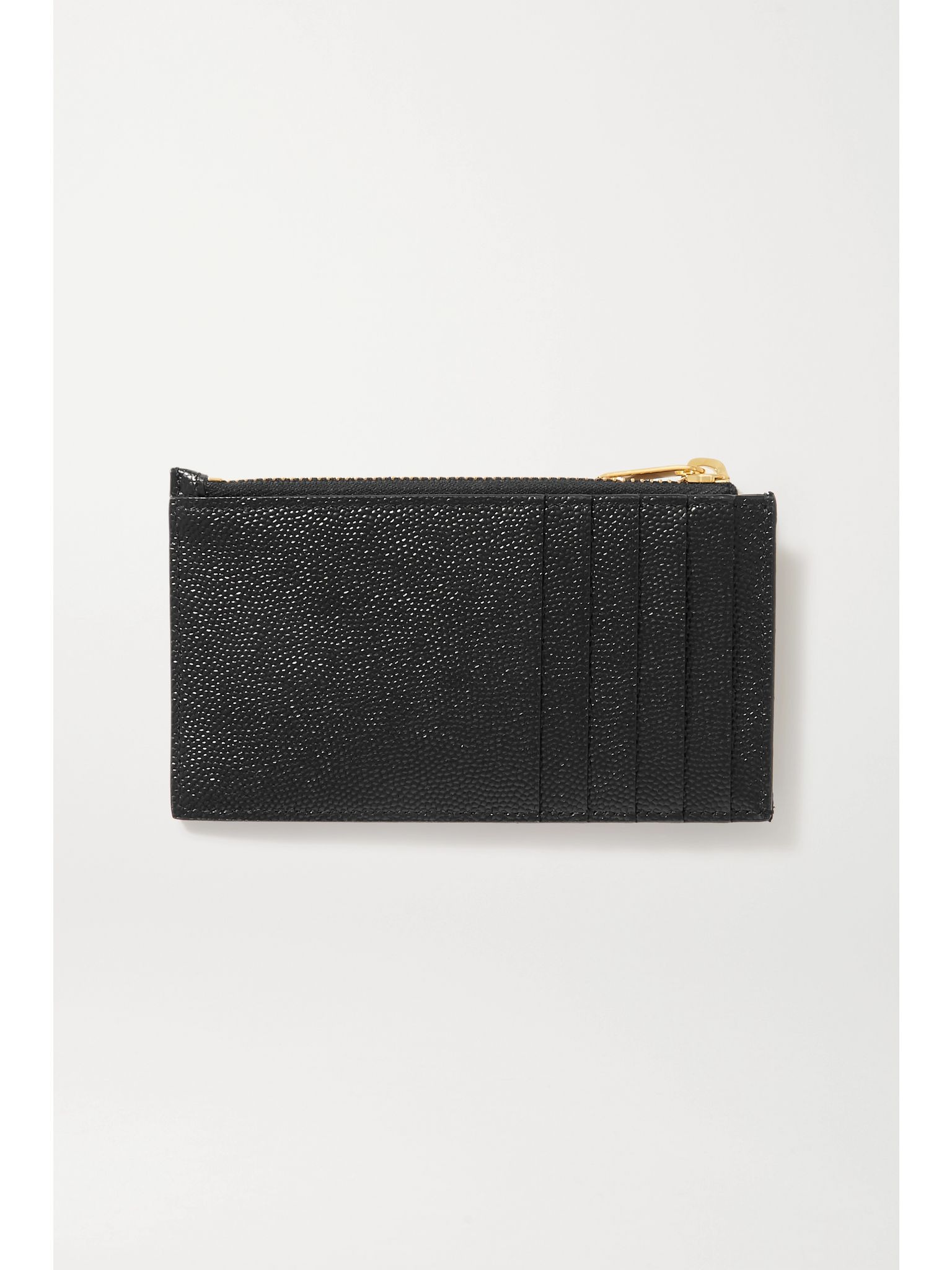 Monogramme small quilted textured-leather wallet Black - 3