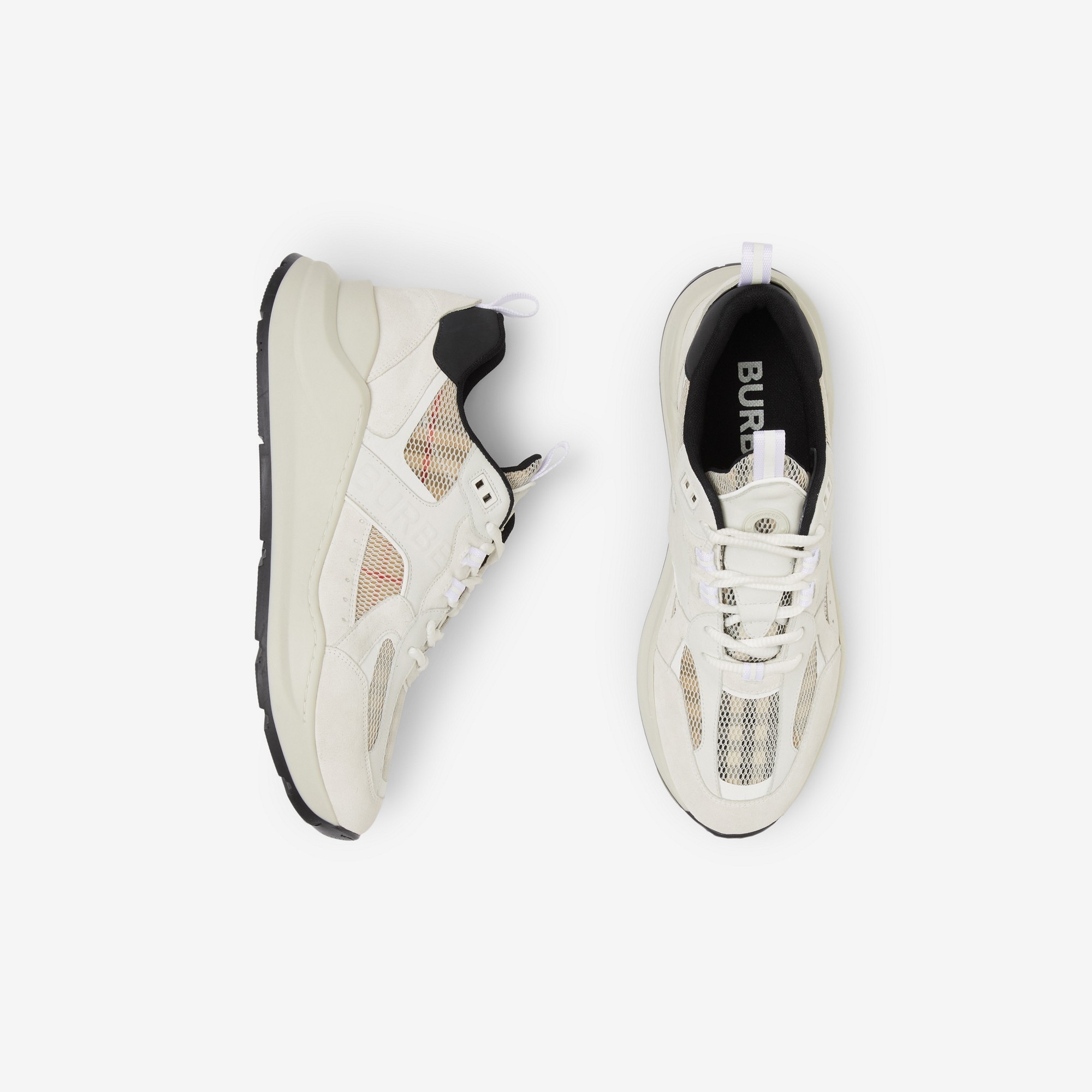 Vintage Check, Mesh and Suede Sneakers - 6