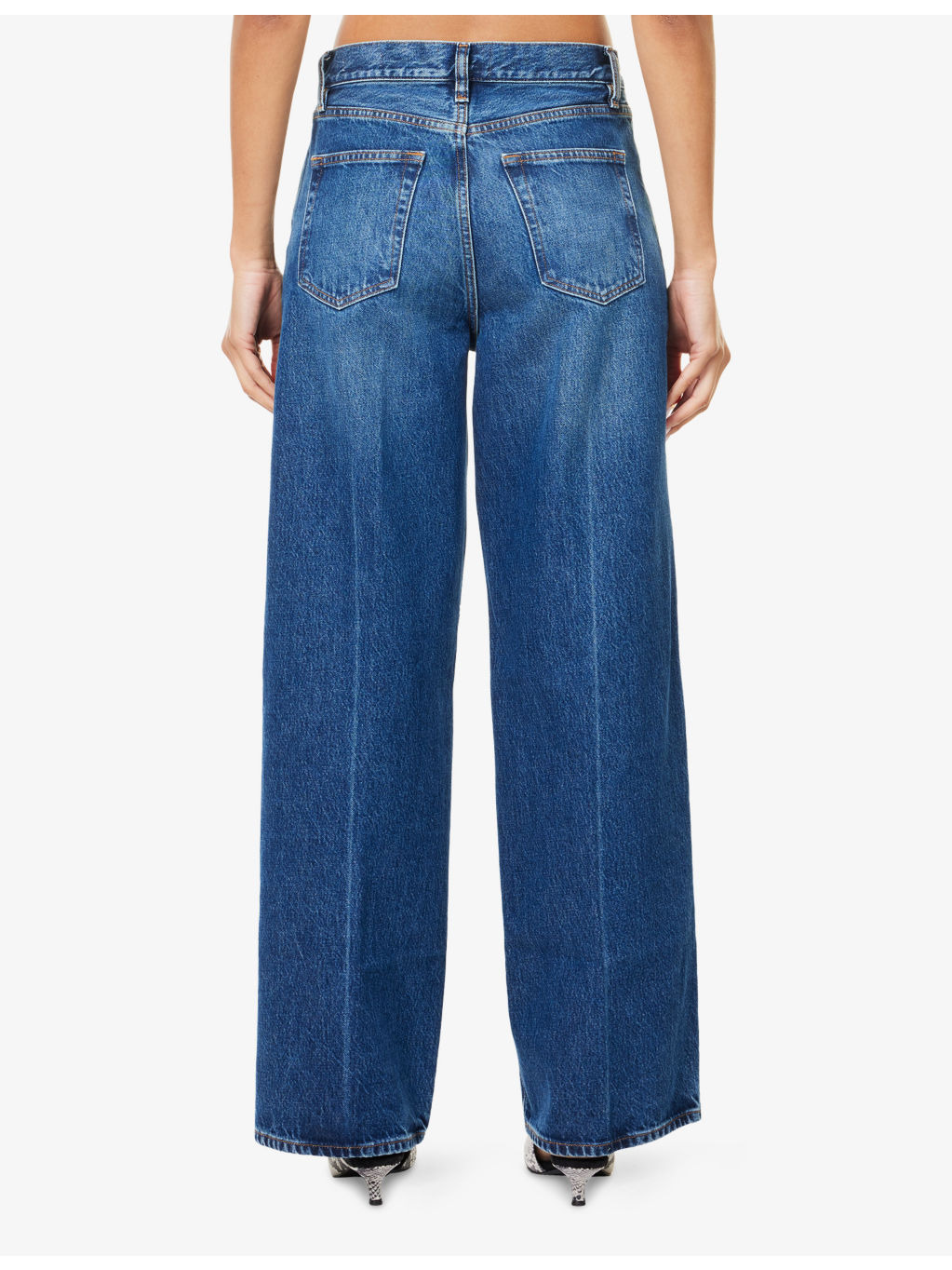 The Collegiate High-Rise Relaxed Wide-Leg Denim Jeans - 4
