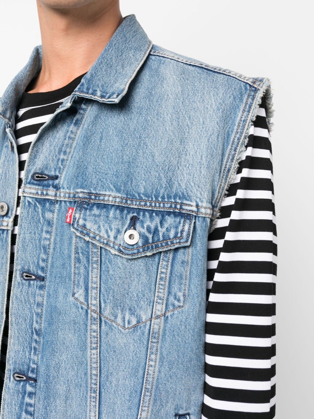 Relaxed Trucker denim vest - 5