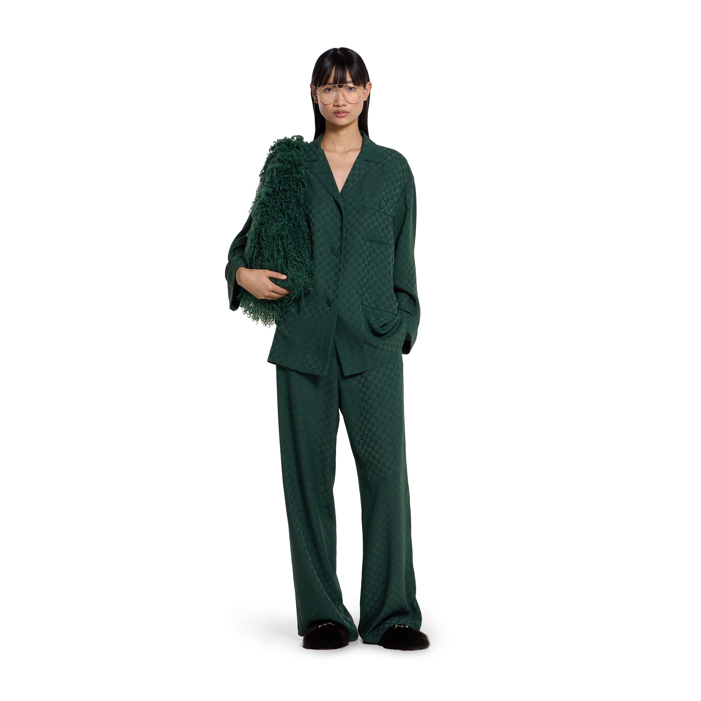 GG silk jacquard shirt - 2