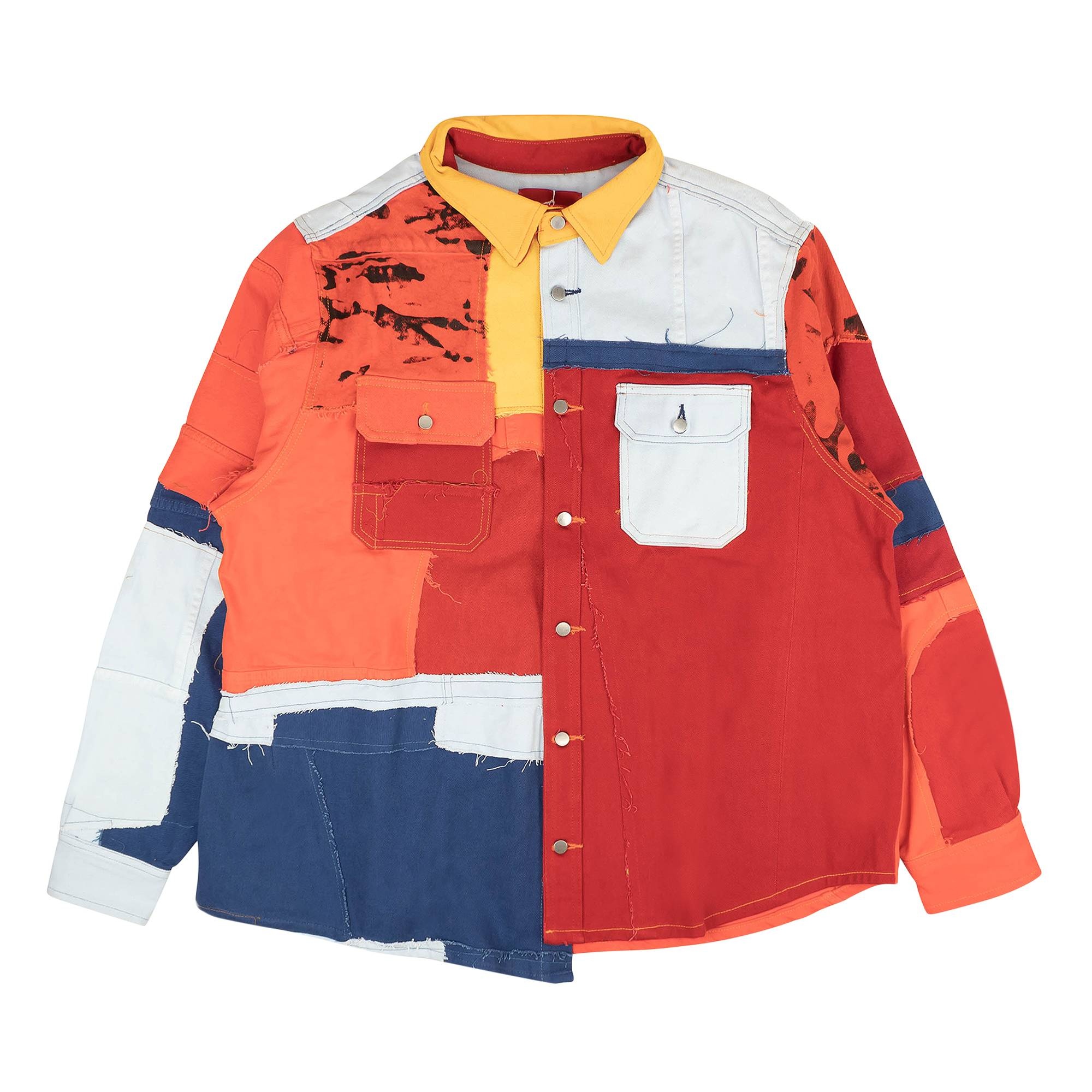 424 Multicolor Reworked Work Button Down Shirt 'Multicolor' - 1