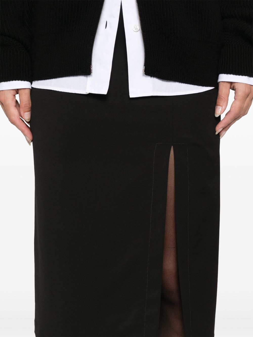 side-slit pencil skirt - 5