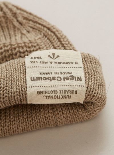 Nigel Cabourn Linen Beanie in Ivory outlook