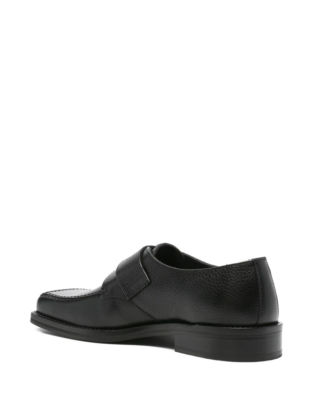square-toe buckle loafers - 3