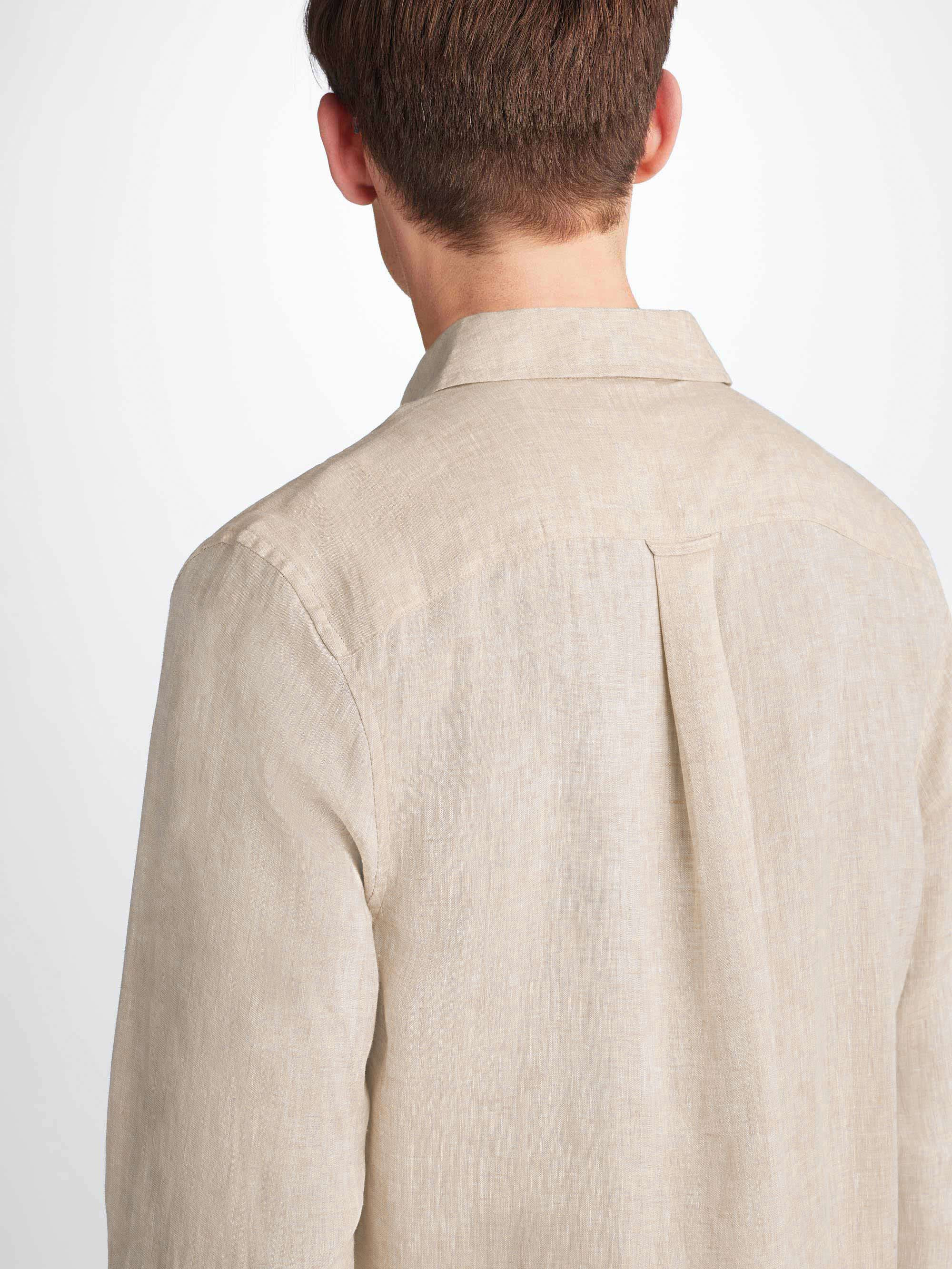 Men's Shirt Monaco Linen Sand - 5