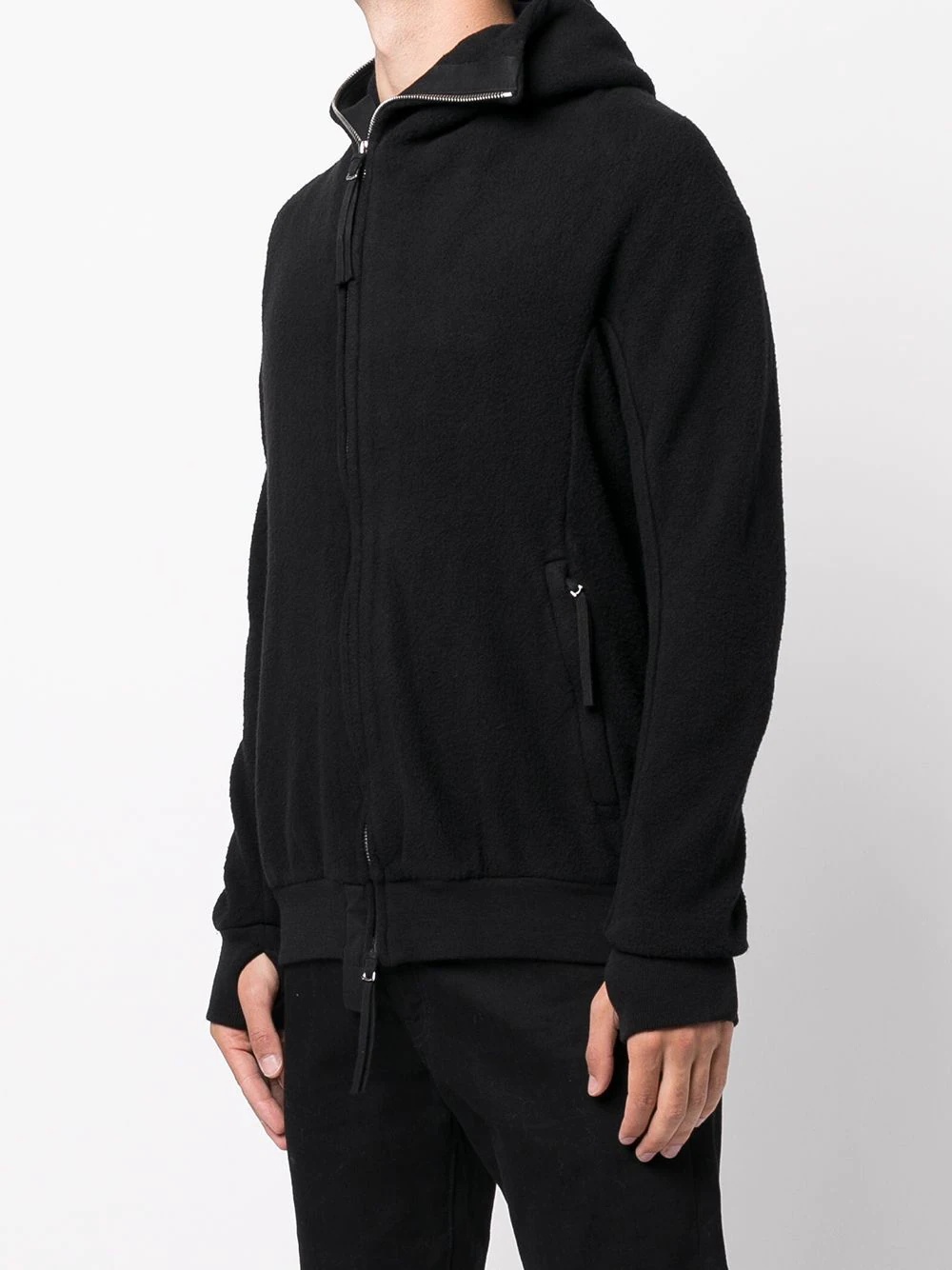 zip-up cotton hoodie - 3