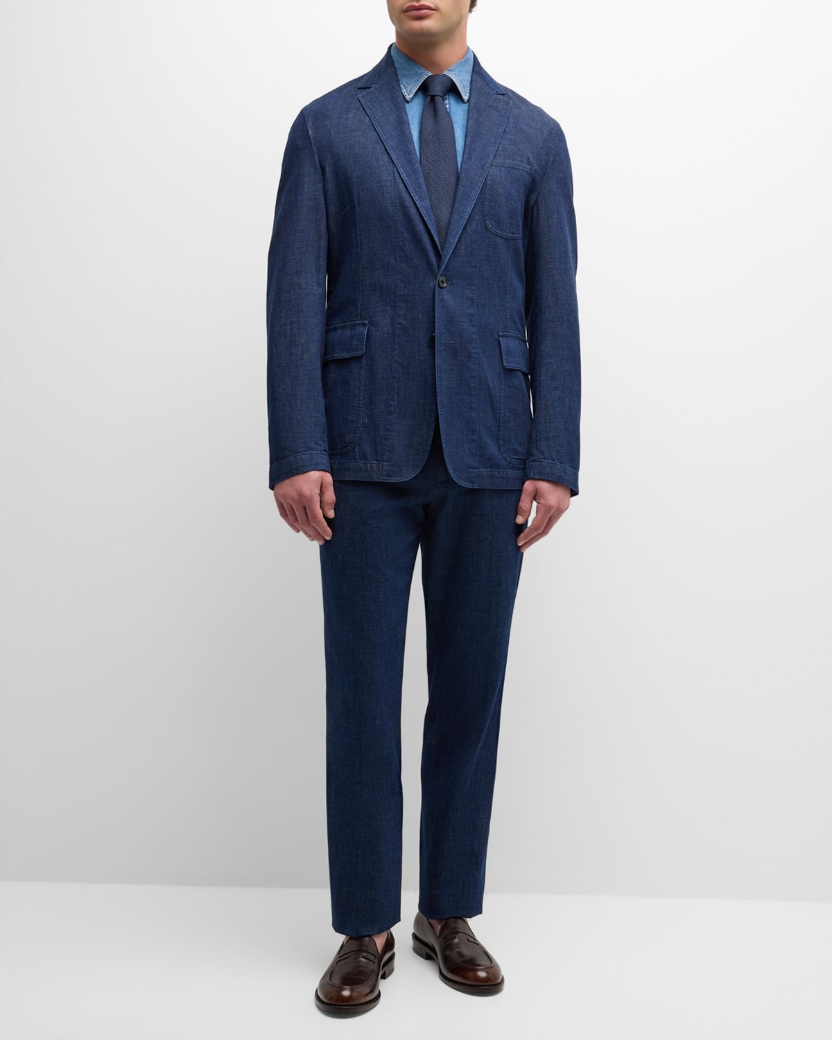 Men's Kent Hand-Tailored Denim Suit Jacket - 2