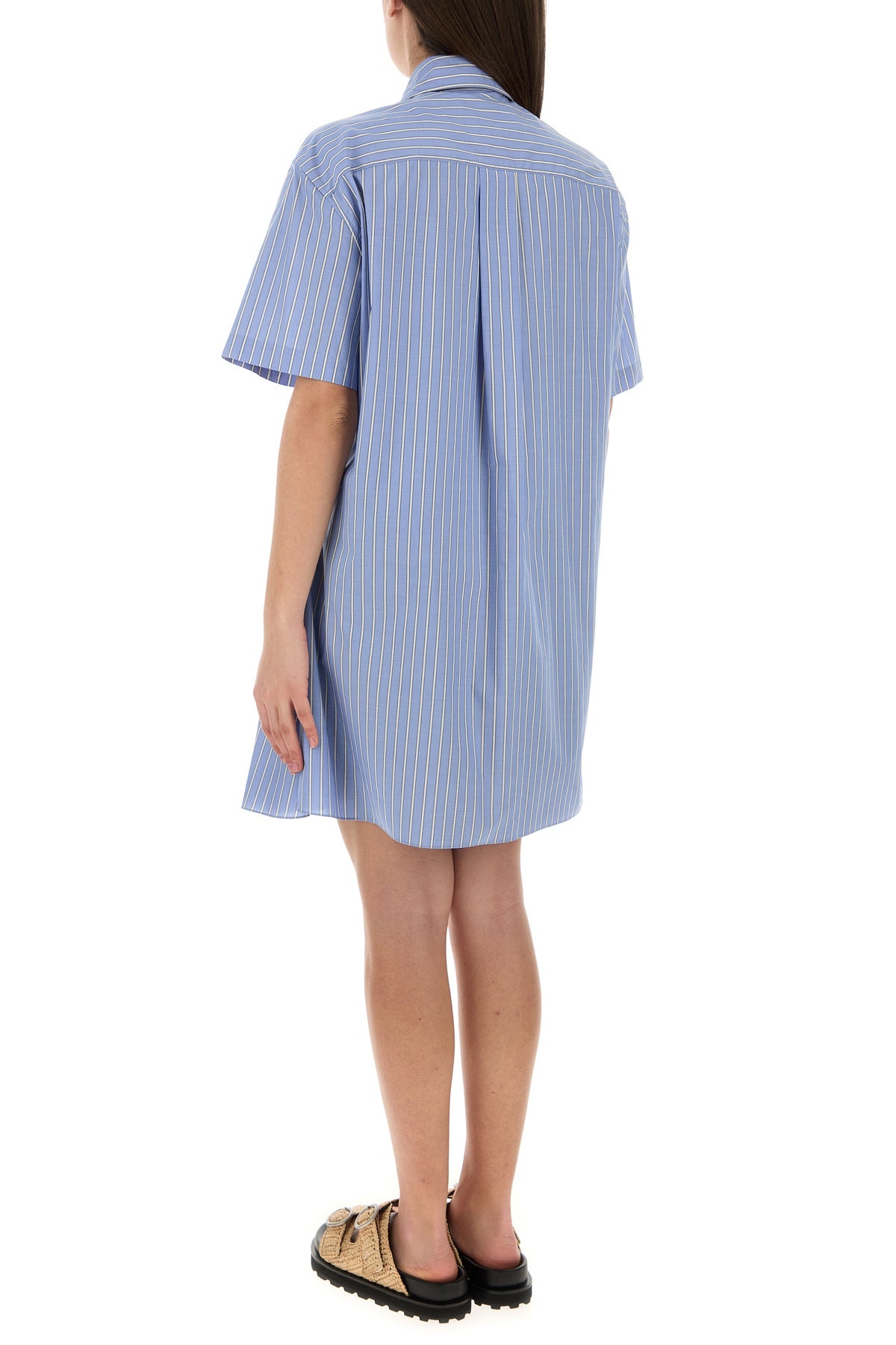 Embroidered poplin shirt dress - 4
