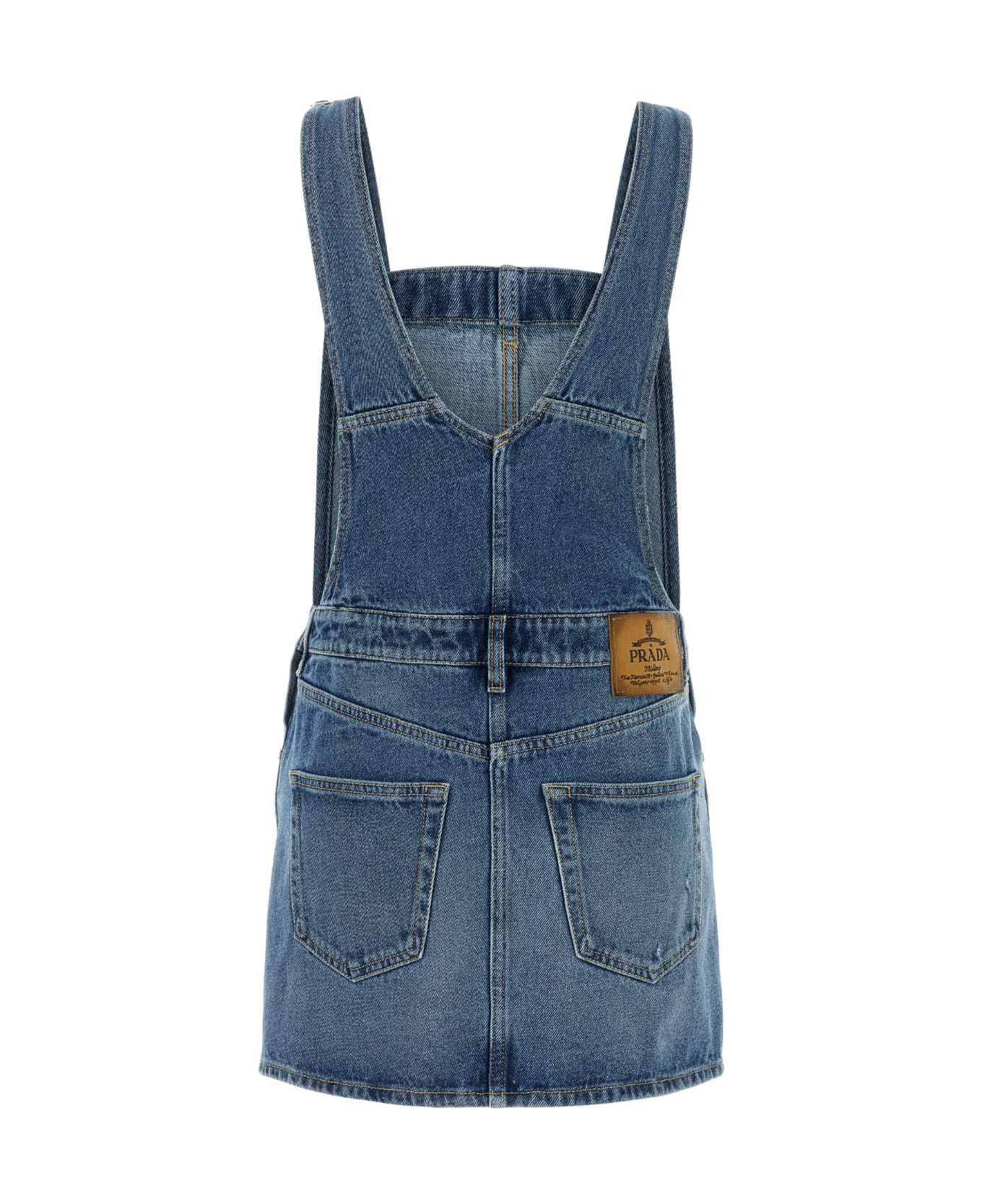 Denim Dungarees Dress - 2