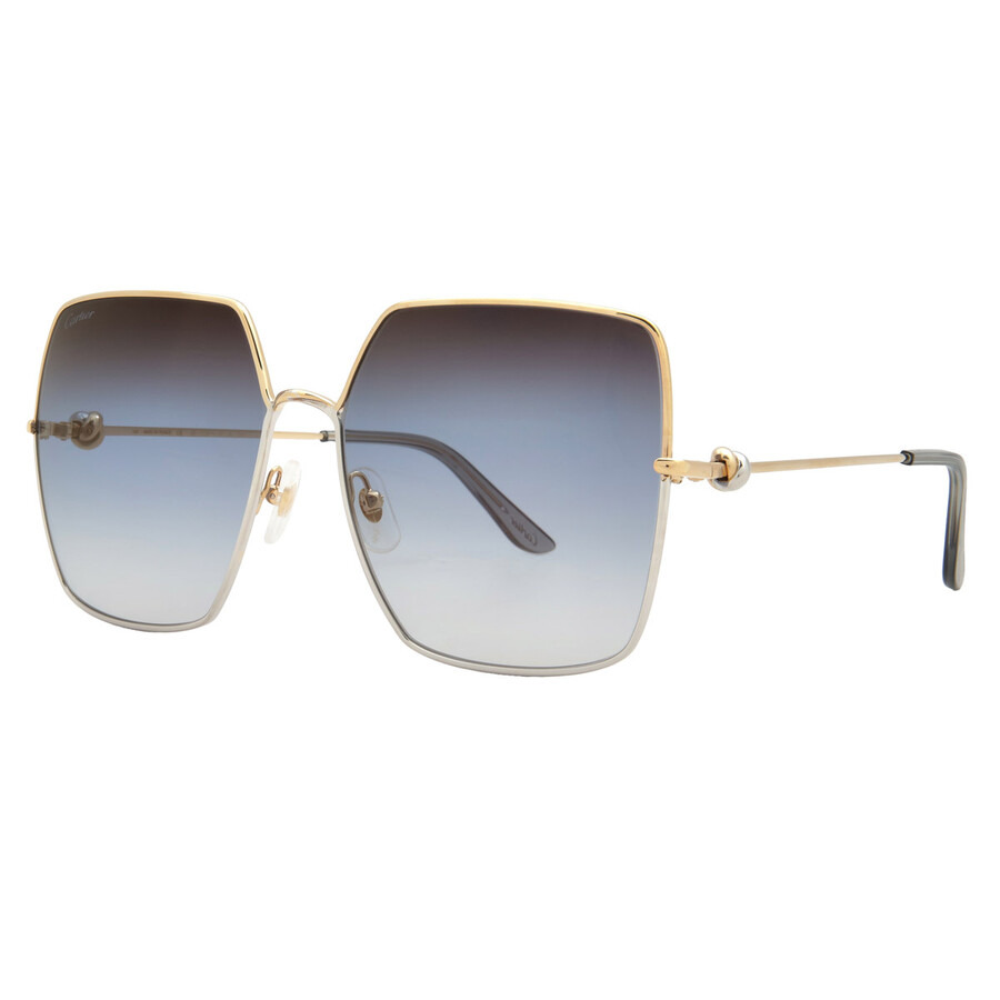 Cartier Trinity de Cartier Grey Gradient Multi Treatment Square Ladies Sunglasses CT0361S 001 61 - 2