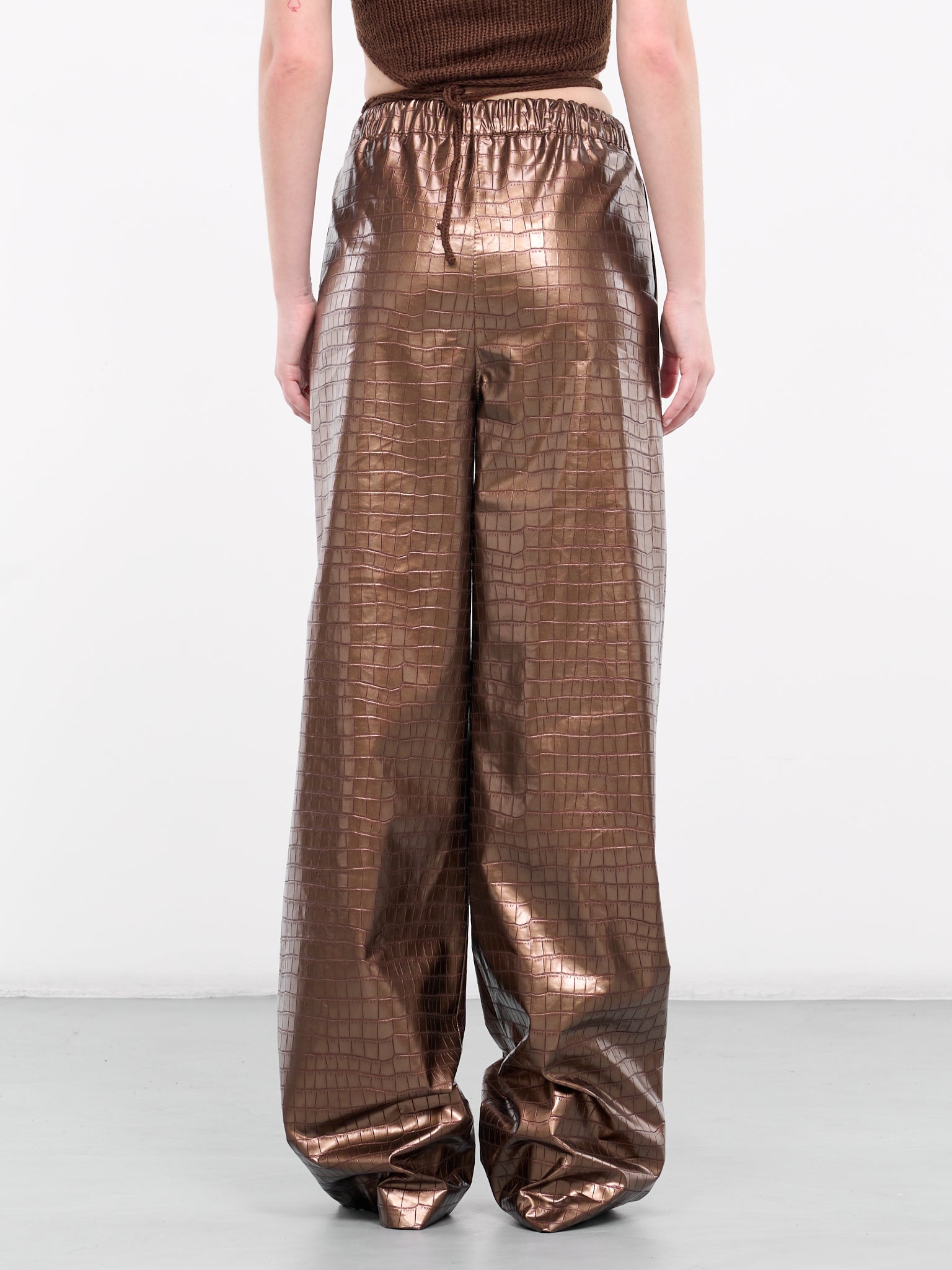 Embossed Elasticated Trousers - 3