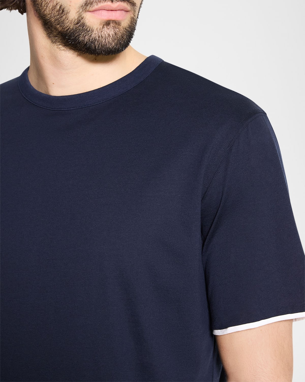 Men's Pima Cotton Double-Layer Crewneck T-Shirt - 5