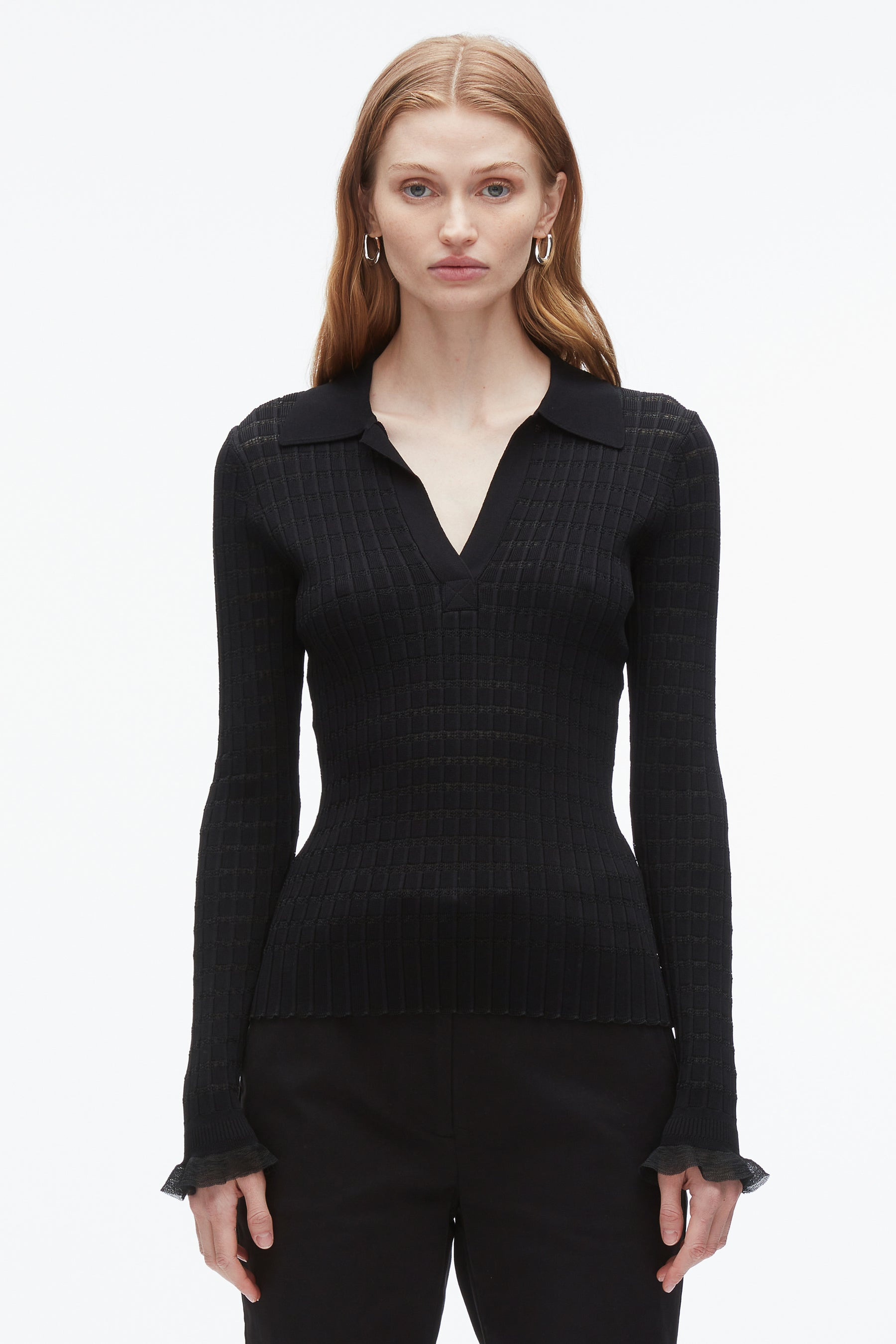 Shadow Stripe Pullover Polo - 3