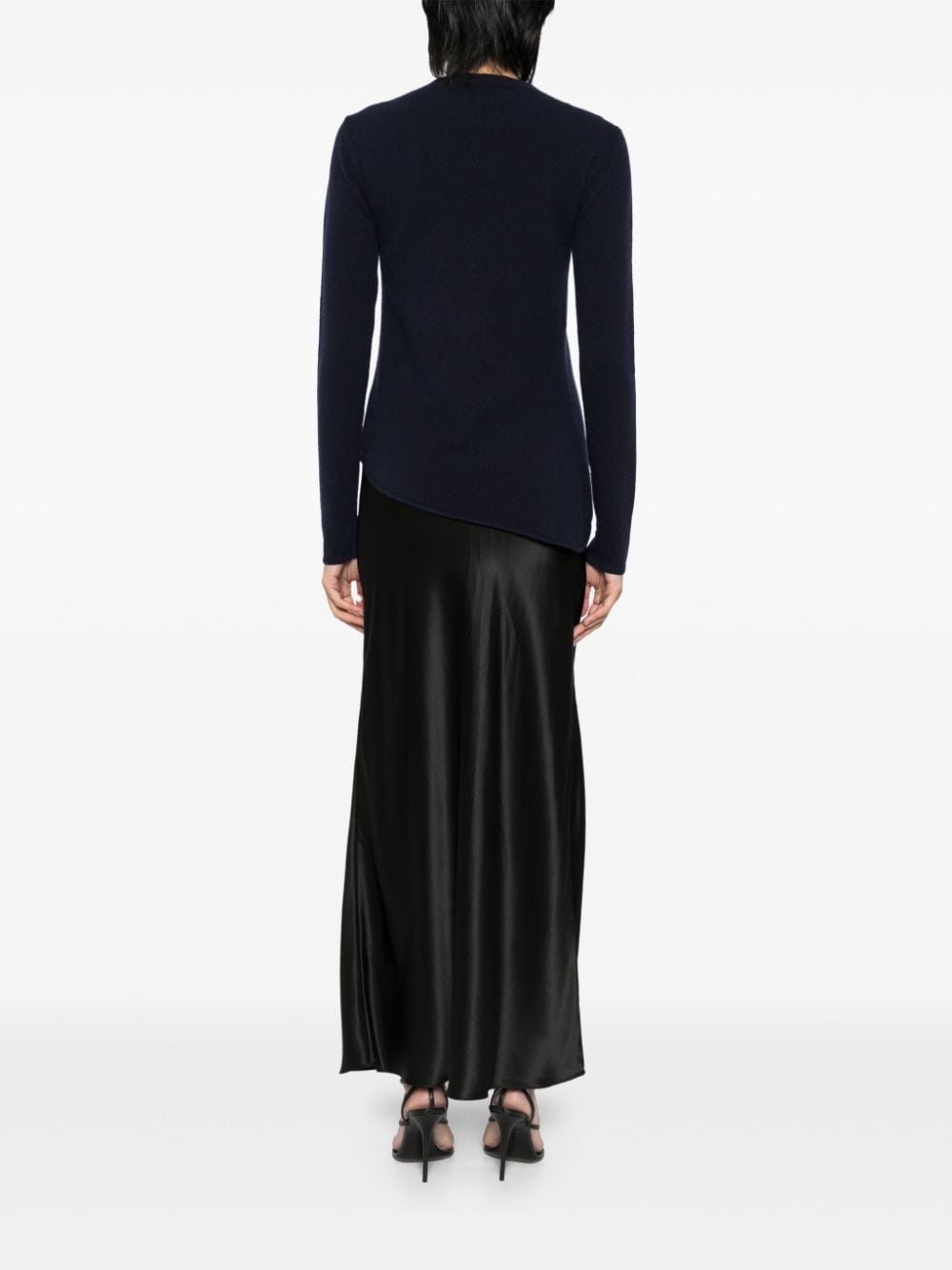 twist front cashmere dress - 4
