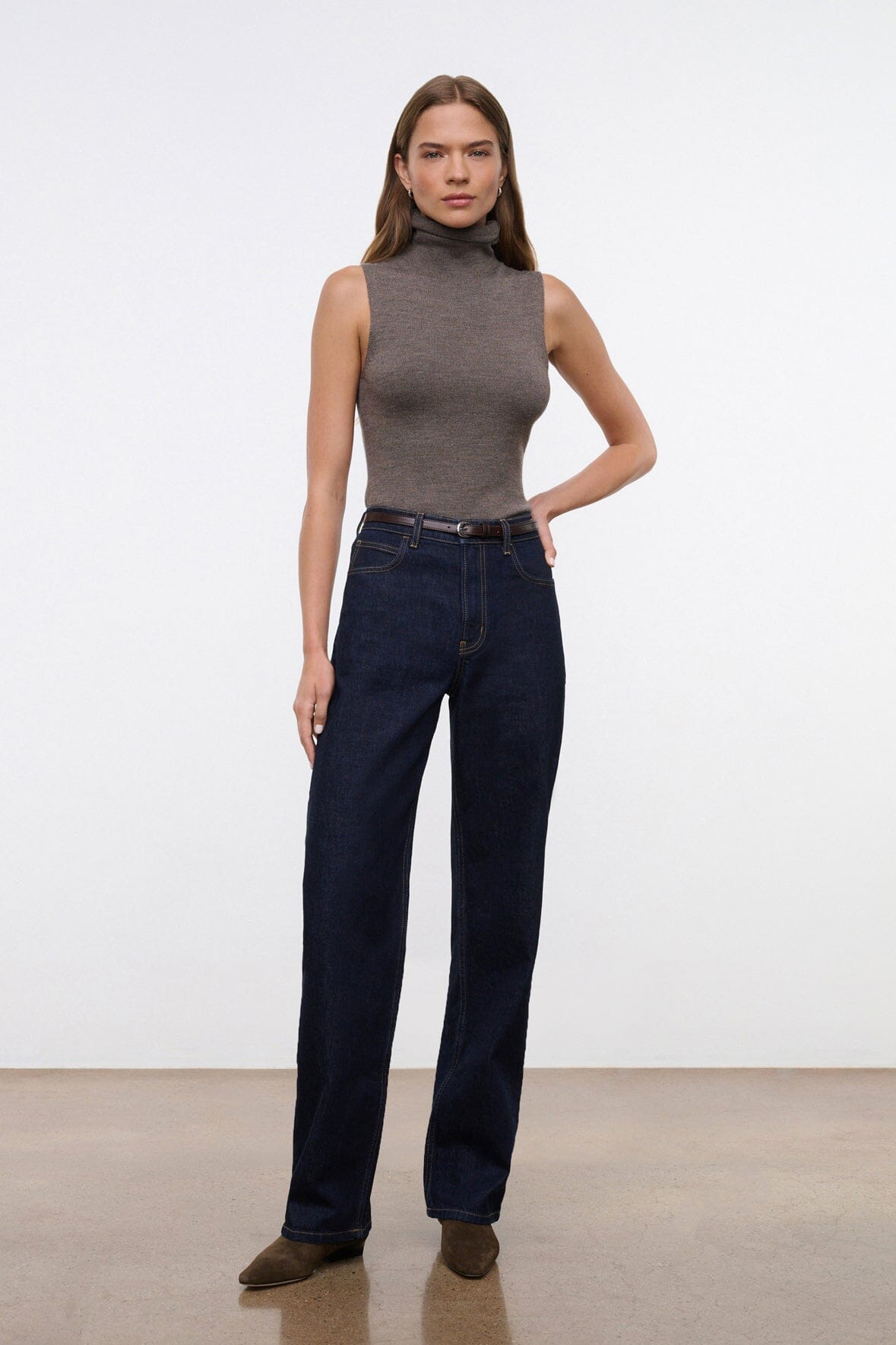 STAUD LEO HIGH RISE JEAN INDIGO - 2