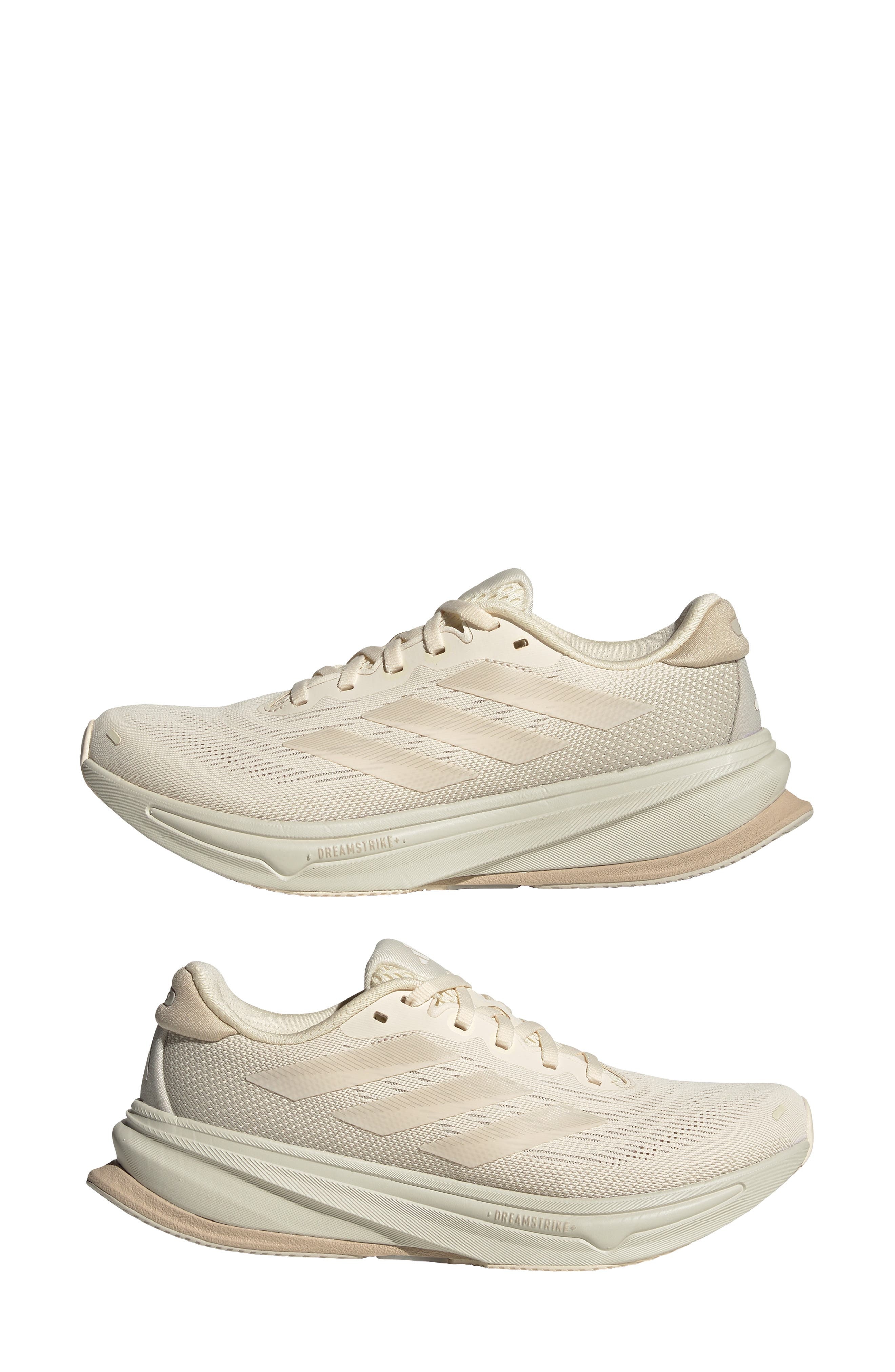 adidas Supernova Rise 2 Running Shoe in Wonder White/White/Beige at Nordstrom - 9
