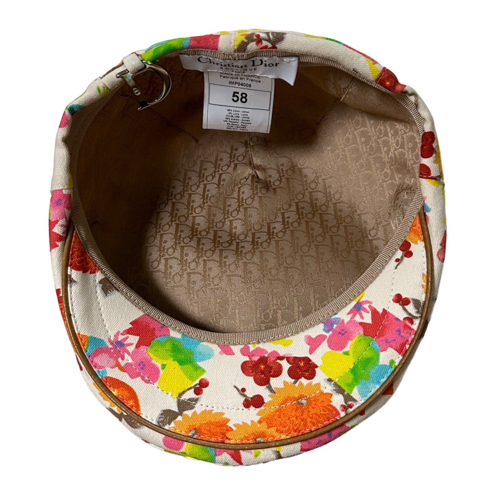 CHRISTIAN DIOR Spring Summer 2004 Floral Print Casquette - 4