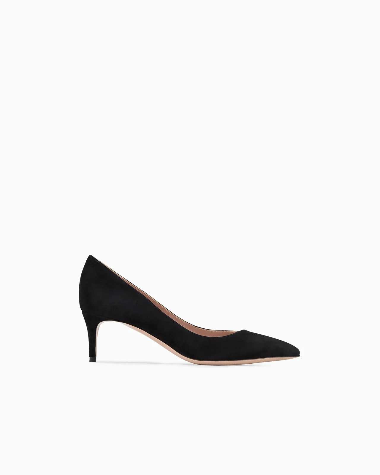 Suede court shoes with asymmetric top line - 1