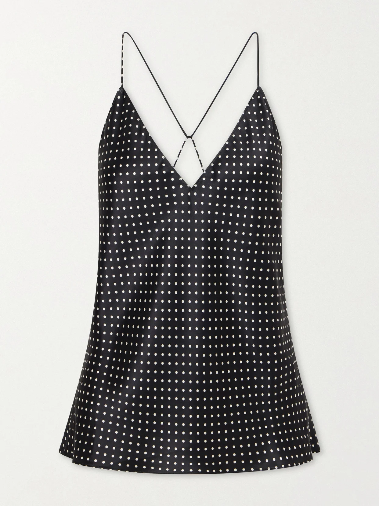 Emile Polka-dot Silk-satin Camisole - 1