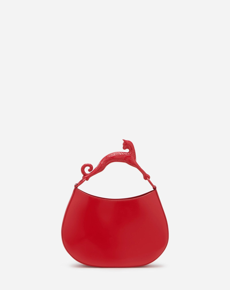 LEATHER PM HOBO CAT BAG 6