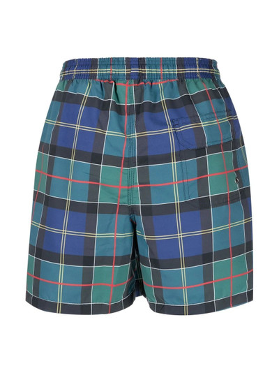 Barbour check-print swim shorts outlook