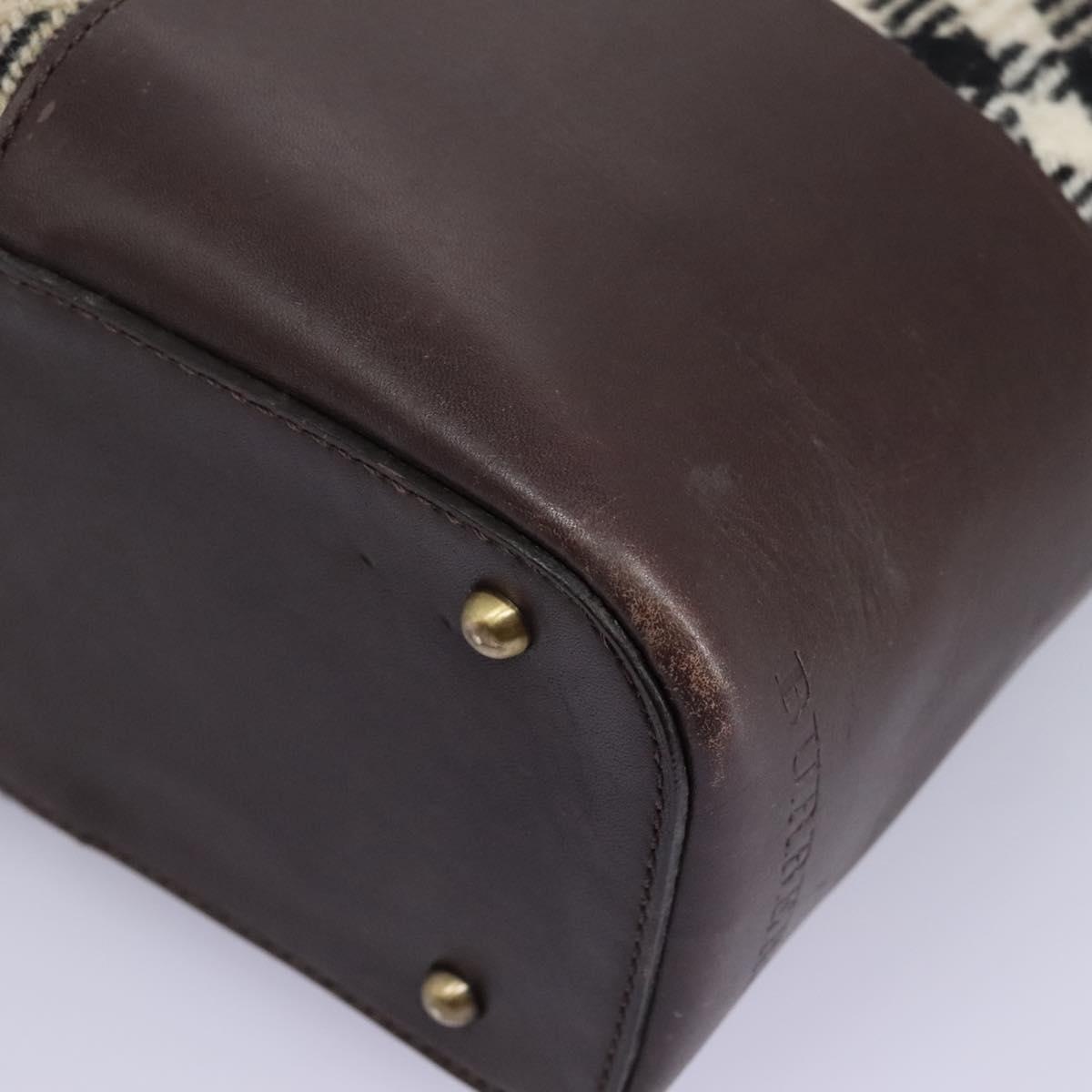 Burberry Nova Check Hand Bag Wool Beige - 16