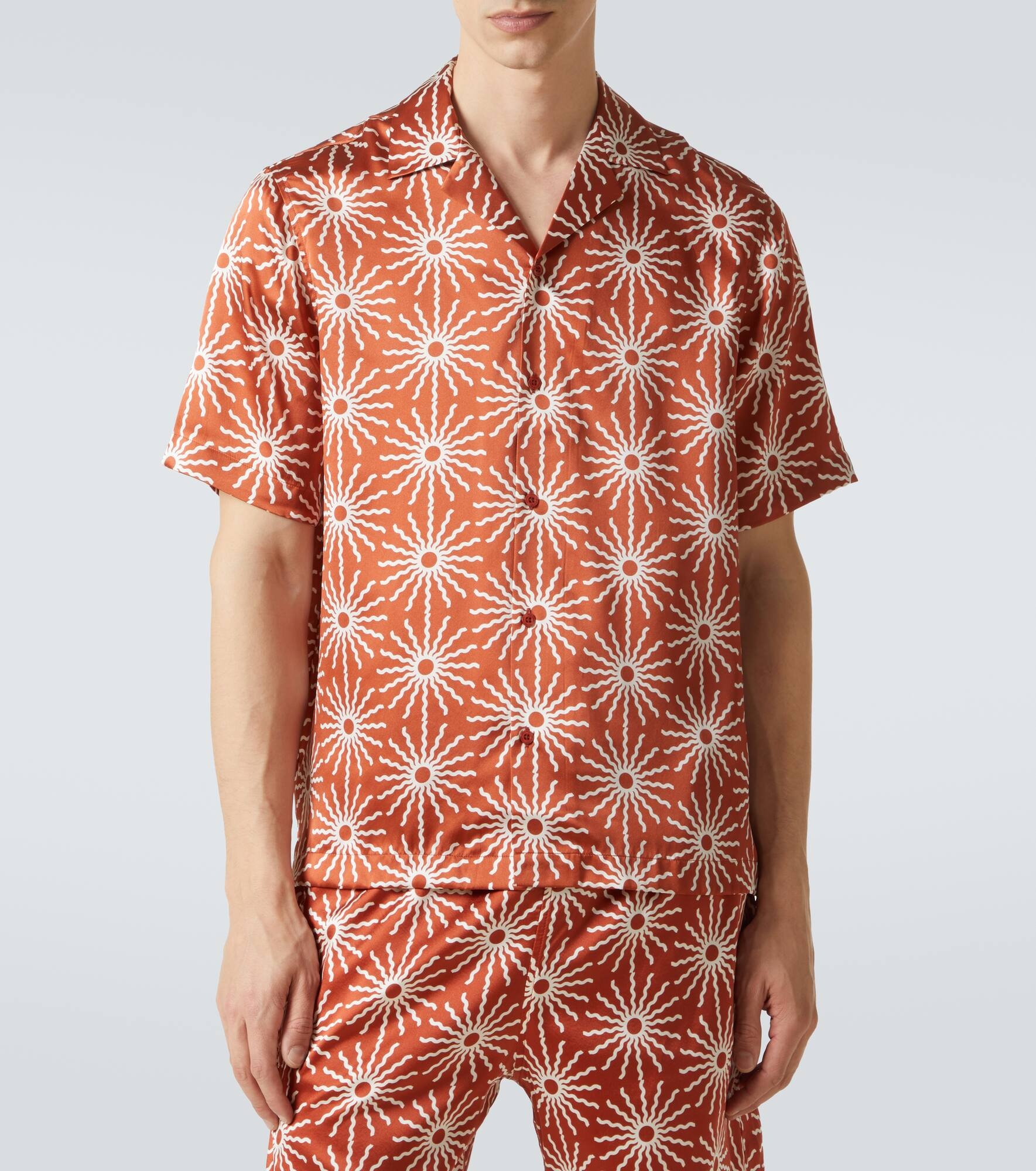 Roberto printed silk bowling shirt - 3