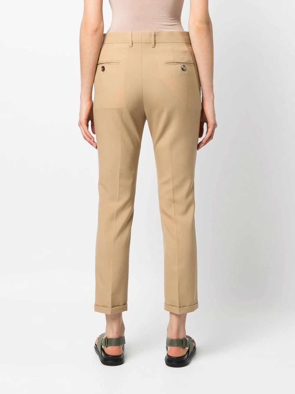 mid-rise straight-leg trousers - 4