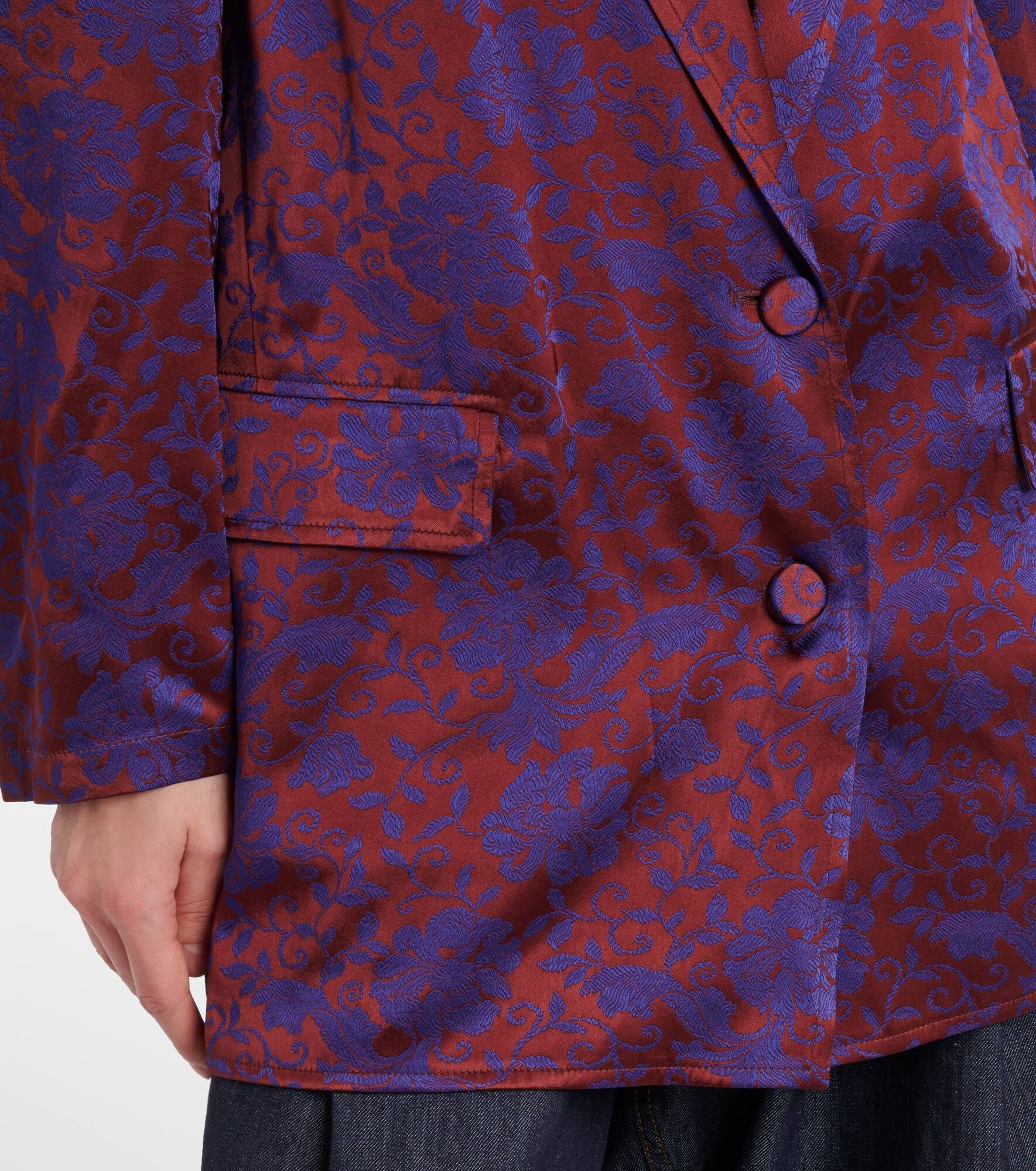 Floral jacquard blazer - 5