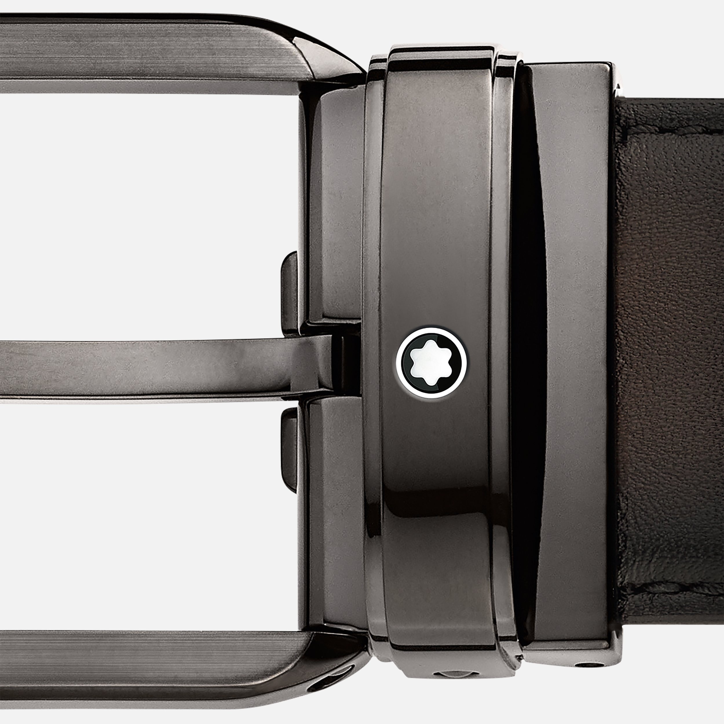 Shaded brown 35 mm leather belt - 3