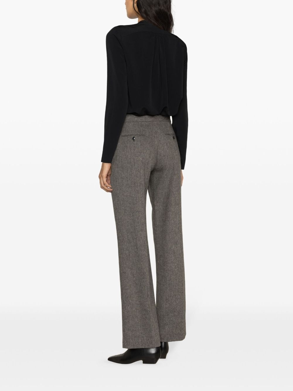 Isabel Marant Scarly straight-leg herringbone trousers | REVERSIBLE