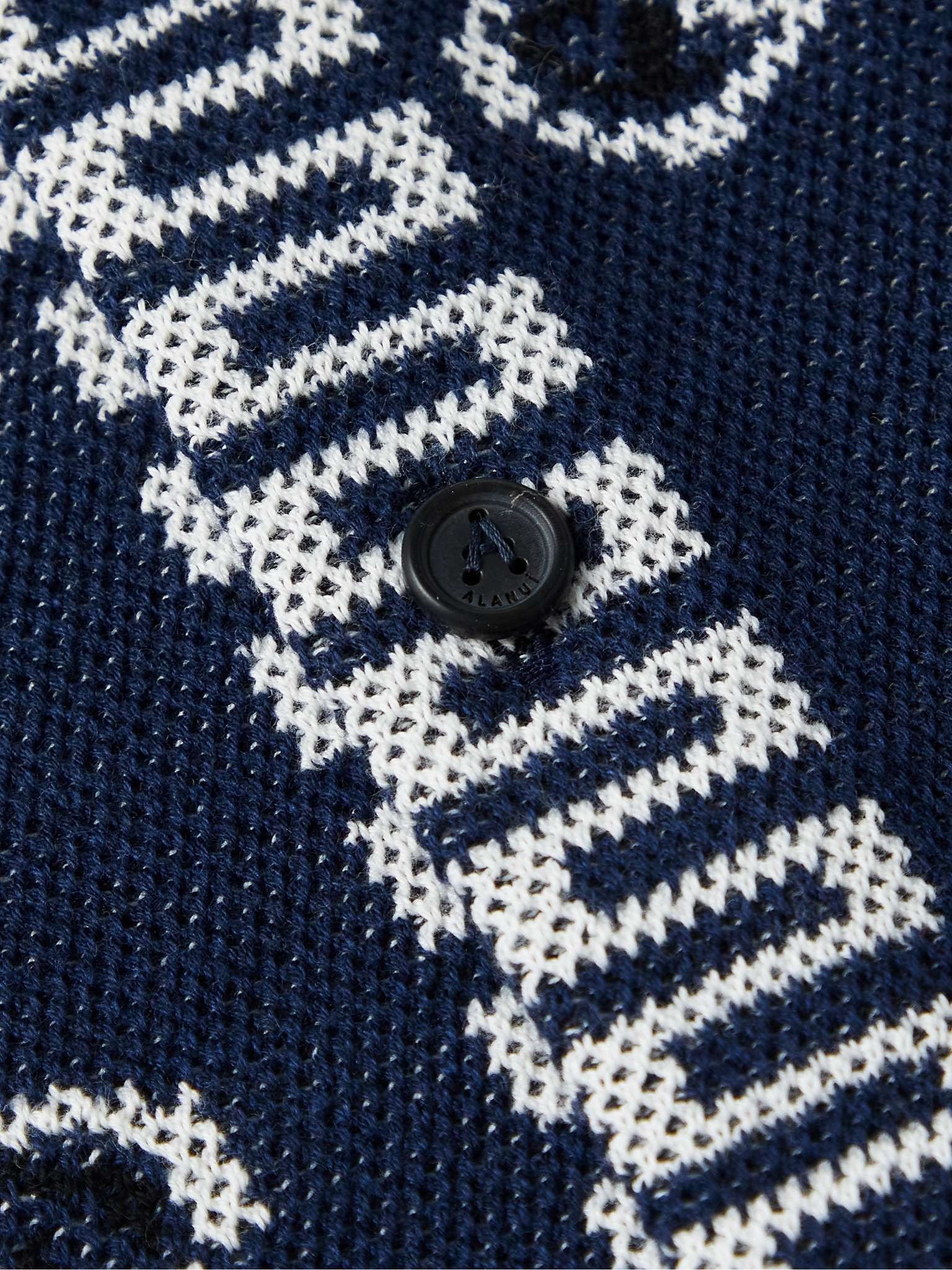 Camp-Collar Bandana-Jacquard Cotton Shirt - 3