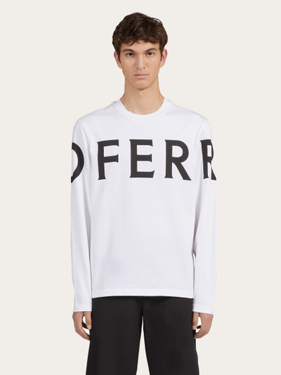 FERRAGAMO Long sleeved t-shirt with graphic logo outlook