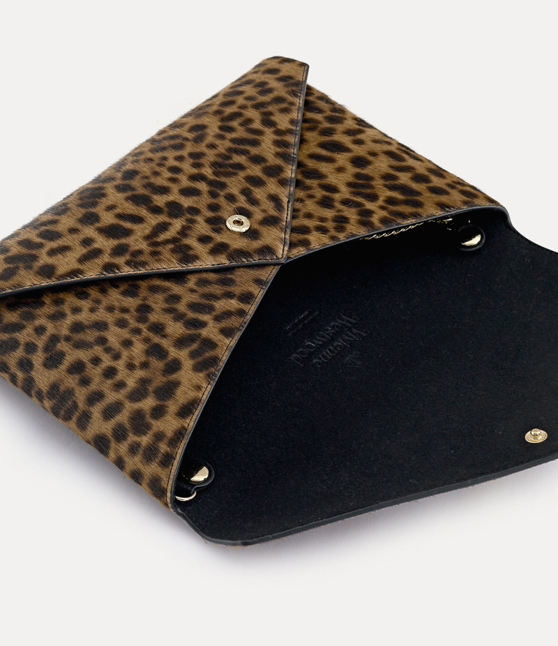 LEOPARD THIN LINE ORB ENVELOPE CLUTCH 5